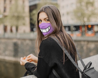 Pixel Gengar Face Mask