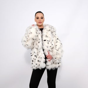 Saga Furs White Fox Fur Jacket: Scandinavian Auction Fur, Made in Greece