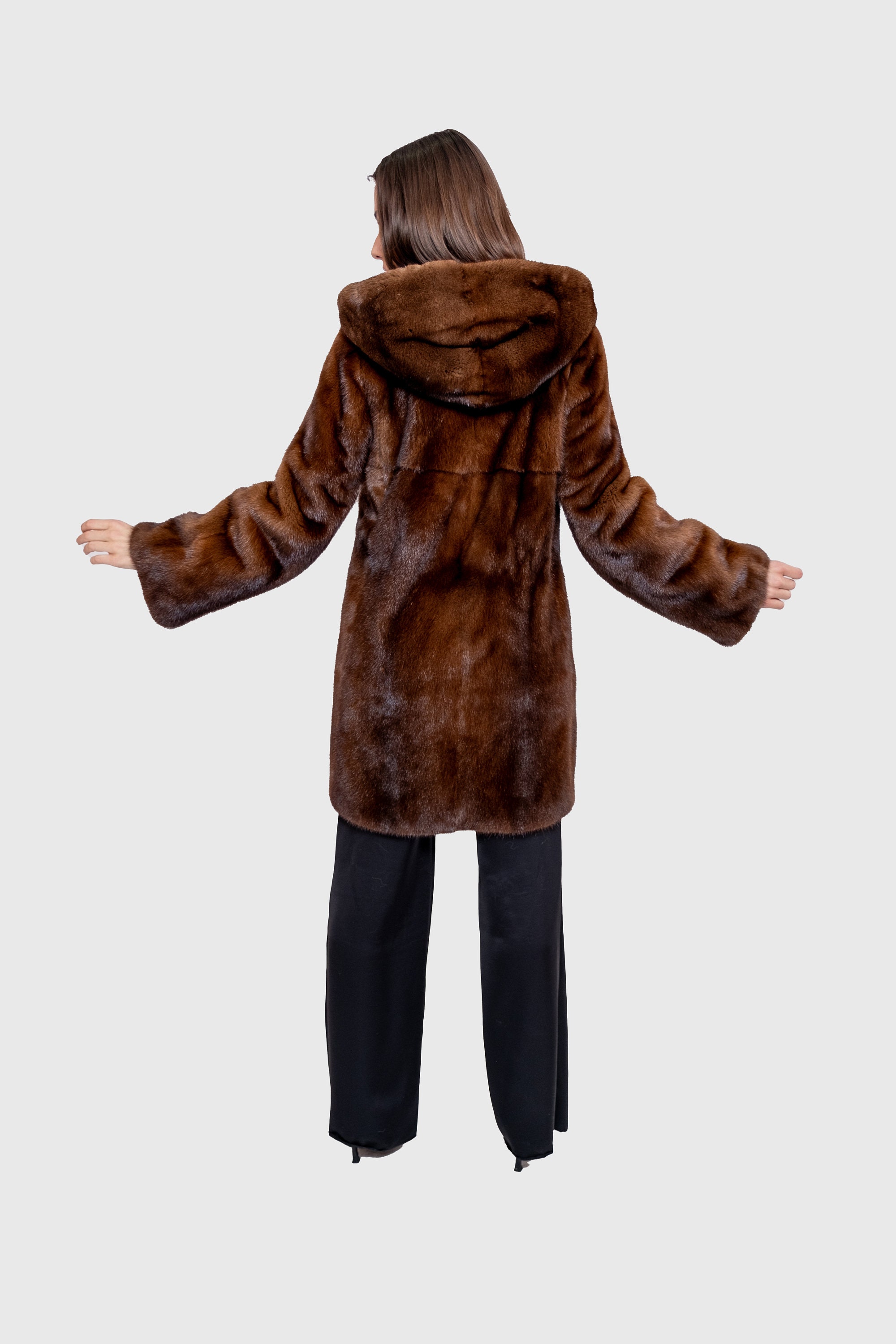 Modern Demi Buff Long Mink Fur Coat, Cozy and Elegant Outwear. - Etsy