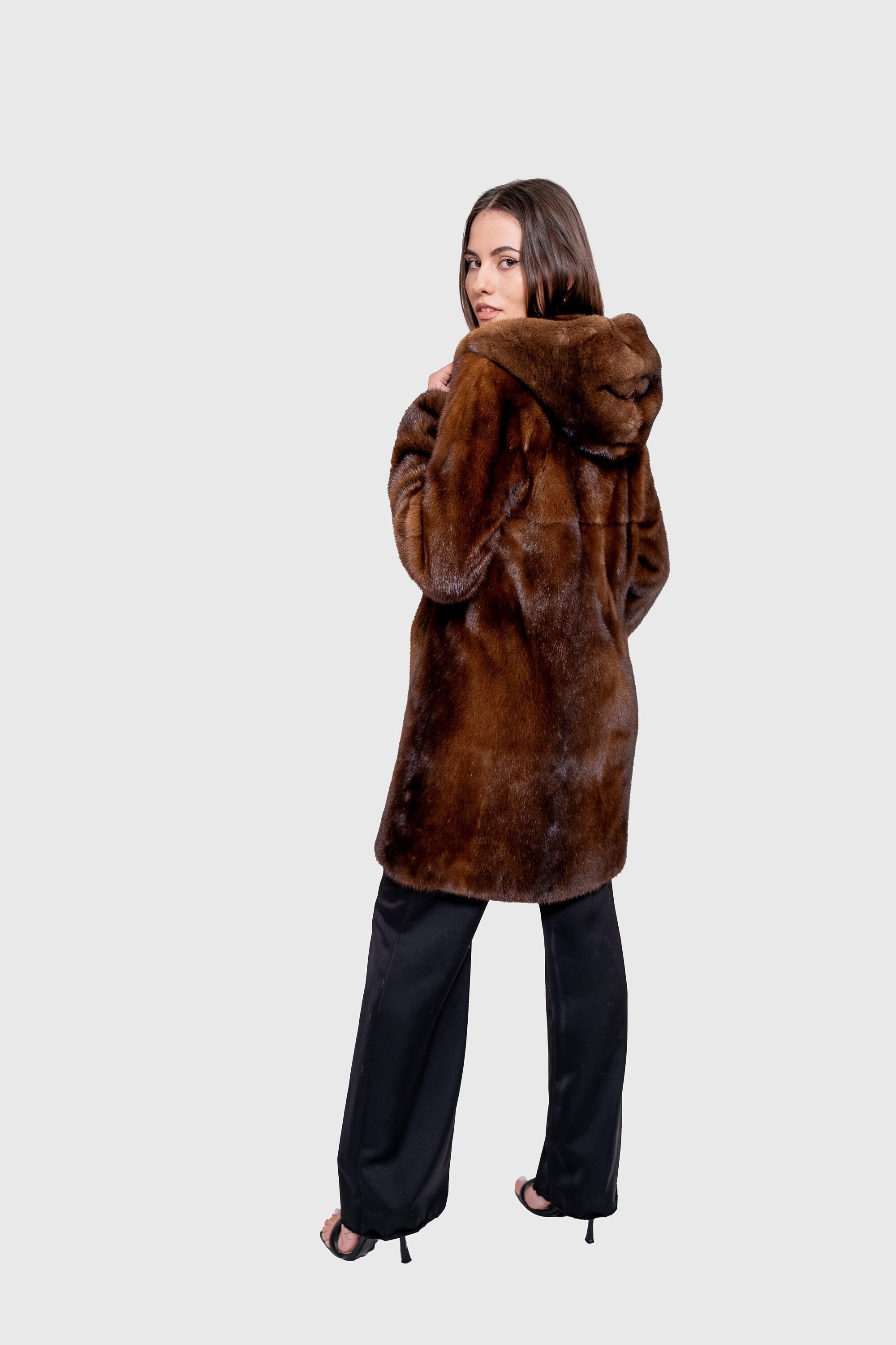 Modern Demi Buff Long Mink Fur Coat, Cozy and Elegant Outwear. - Etsy