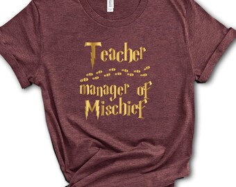 Teacher Manager Of Mischief Shirt, Fantastic Teacher T-Shirt, Teacher Christmas Gift, Teacher Day, Magical Teacher Tee