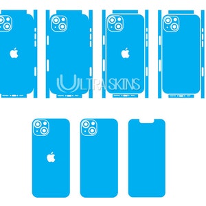 iPhone 14 Series Bundle Pack Skin Template Vector