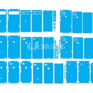 All Google Pixel Bundle Pack Skin Template Vector