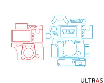 Fujifilm X-T30 Skin Template Vector Cut File