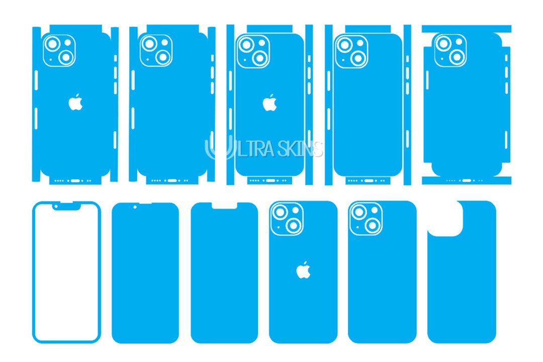 Apple iPhone 13 Mini Skin Template Vector Cut File - Etsy