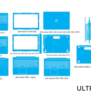 Dell Latitude 3590 - 3593 - Vostro 3580 - 3590 - 3591 P75F Skin-sjabloon