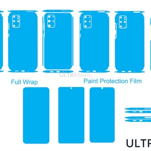 May include: A set of blue phone skins for a smartphone. The skins are designed to cover the entire back and sides of the phone, as well as the camera lens. The skins are available in two styles: full wrap and paint protection film. The full wrap skins cover the entire back and sides of the phone, while the paint protection film skins only cover the back of the phone. The skins are made of a durable, high-quality material that is designed to protect your phone from scratches and scuffs. The skins are also easy to apply and remove.
