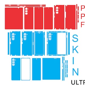 Archivo de corte vectorial de plantilla de piel Samsung Galaxy Z Fold 5