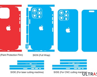 iPhone 14 Pro Max Skin Template Vector Cut File