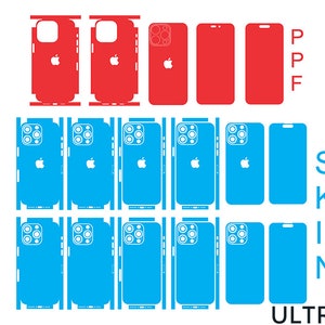 iPhone 15 Pro Max Skin Template Vector Cut File