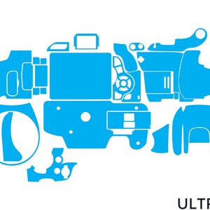 May include: A blue camera skin decal set with multiple pieces for covering the camera body, lens, and other parts.