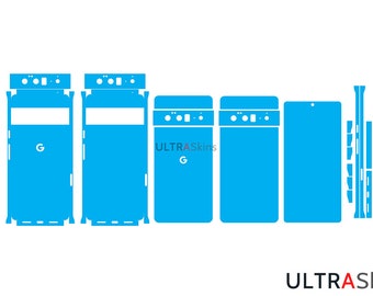 May include: A set of blue phone skins for a Google phone. The skins cover the front, back, and sides of the phone. The skins are designed to protect the phone from scratches and damage. The skins are also easy to apply and remove.