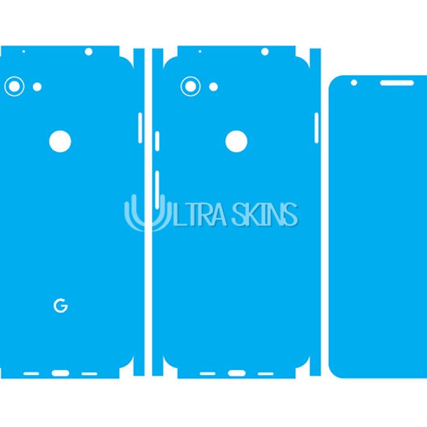 Google Pixel 3A XL Skin Template Vector Cut File