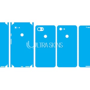 May include: A set of blue phone skins for a Google Pixel phone. The skins cover the back, front, and sides of the phone. The skins are designed to protect the phone from scratches and damage. The skins are easy to apply and remove. The skins are available in a variety of colors and designs.