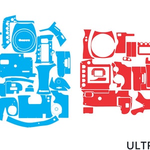 Canon 5D Mark II huidsjabloon vector gesneden bestand