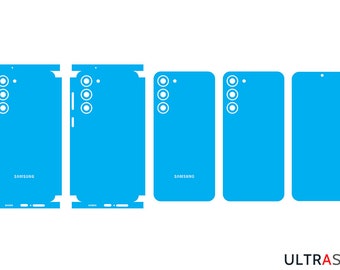 May include: A set of five blue phone skins for a Samsung phone. The skins cover the back and sides of the phone, and include cutouts for the camera and other features. The skins are made from a durable, high-quality material and are easy to apply and remove.