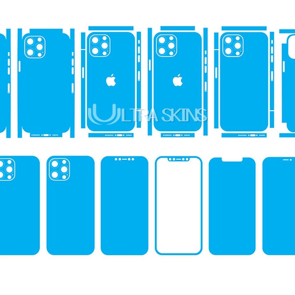 Apple iPhone 12 Pro Max Skin Template Vector