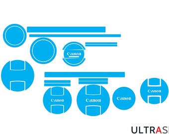 Canon Body Cap Skin Template Vector Cut File