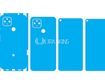 May include: A blue phone case with a cutout for the camera lens and the Google logo. The case is designed to fit a Google Pixel phone.