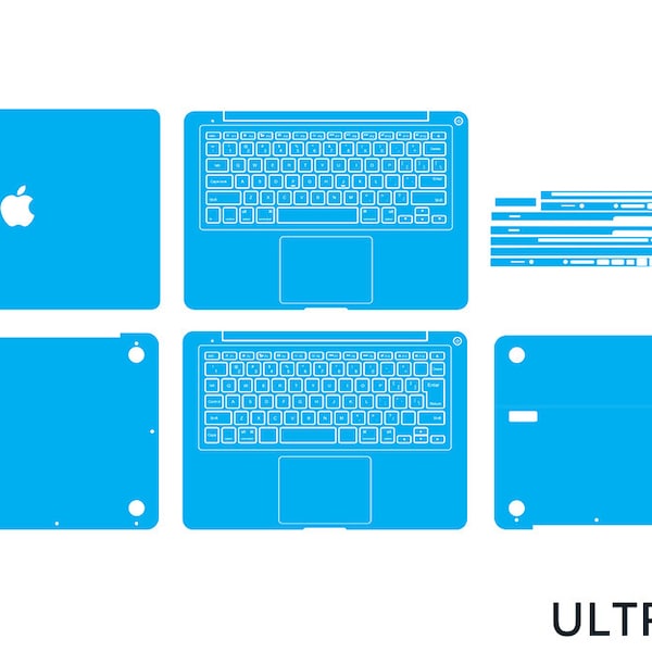 MacBook Pro 13 pollici 2009, 2010, 2011, 2012 Skin Template Vector Cut File