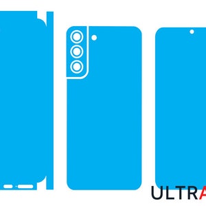 Può includere: Una pellicola protettiva per telefono blu con un ritaglio per l'obiettivo della fotocamera. La pellicola è progettata per adattarsi a un telefono con uno schermo rettangolare e un modulo della fotocamera con quattro obiettivi.