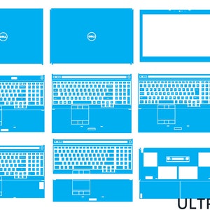 Dell Precision M4800 P30F Skin sjabloon vector gesneden bestand