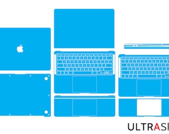 Macbook Air 13-inch M1 A2179, A2337 Skin Template Vector Cut File