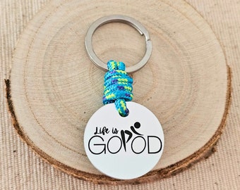 Bike Lover Keychain - Cycling Enthusiasts Gift- Laser Engraved Aluminum Key Fob with Customizable Back