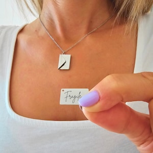 Collar personalizado sobre con mensaje secreto – Acero inoxidable – Regalo único para mamá, hermana o amiga - Detalle para ella