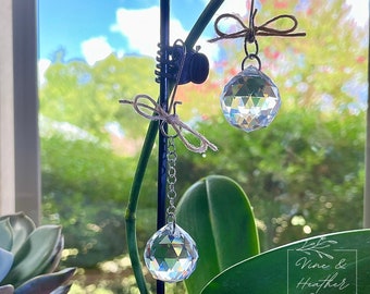 Plant Bling, Plant Charm, Crystal Suncatcher, Crystal Plant Accessories, Prism, Sun Catcher, Houseplant Gifts, Gifts for Plant Lovers