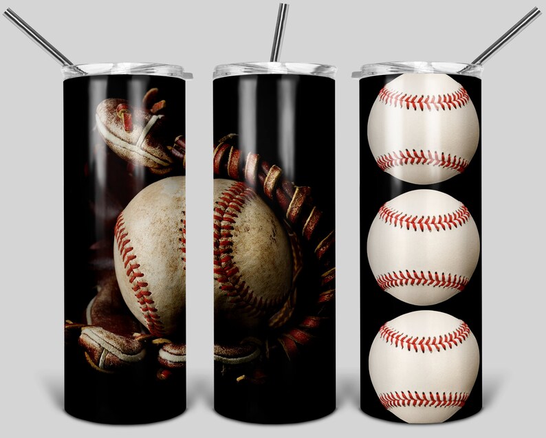 Baseball Tumbler Designs Baseball 20oz Skinny Tumbler Wrap Etsy