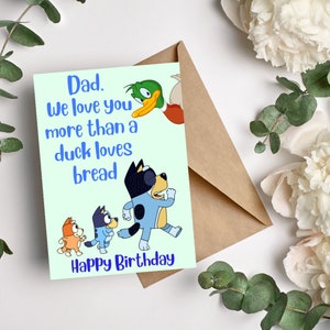 Tarjeta de cumpleaños/Día del padre de los Heeler Kids