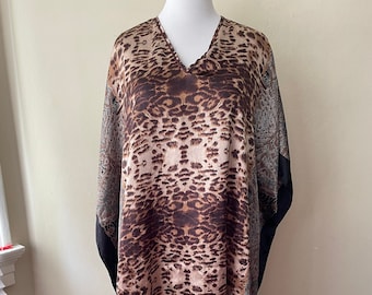 Size 2XL - Vintage 90s Winlar Animal Print Polyester Caftan