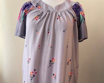Size M - Vintage 90s Floral Caftan Housedress by Anthony Richards