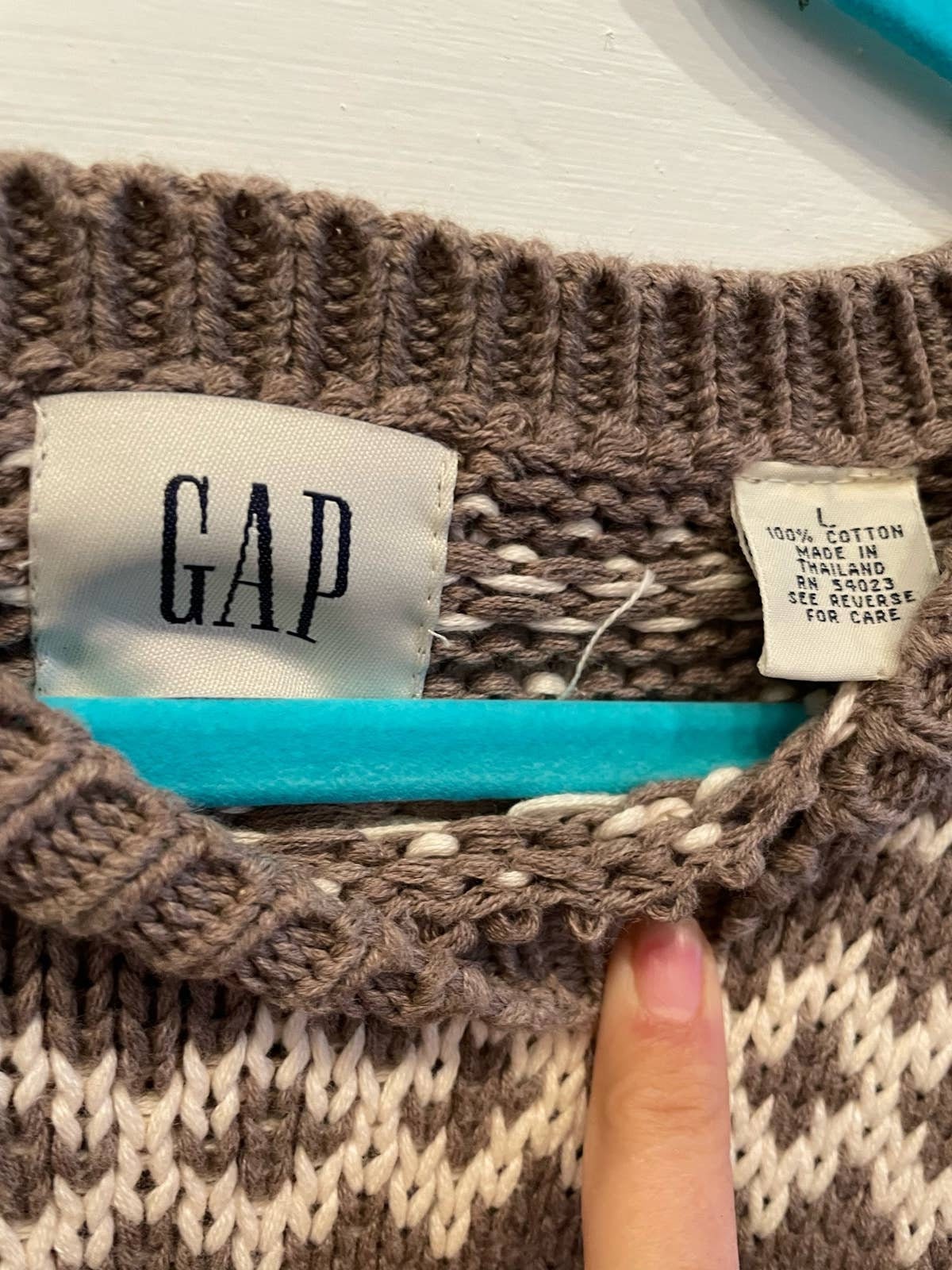 サイズ L - ヴィンテージ 90 年代 Gap ノルディック フェアアイル 
