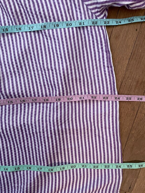 Large - Vintage Purple Striped Grape Pocket House… - image 8