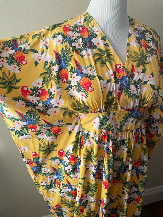 Vintage Women's Aloha Cotton Caftan Dress Hana Fa… - image 3