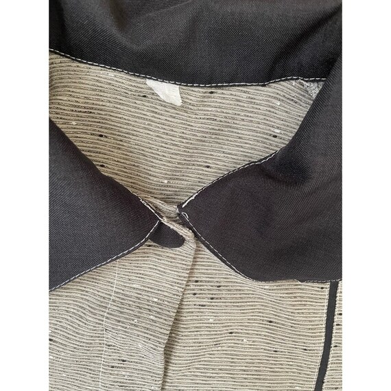 Size 2XL - Vintage 80s Gray Black Collared Shirt … - image 6