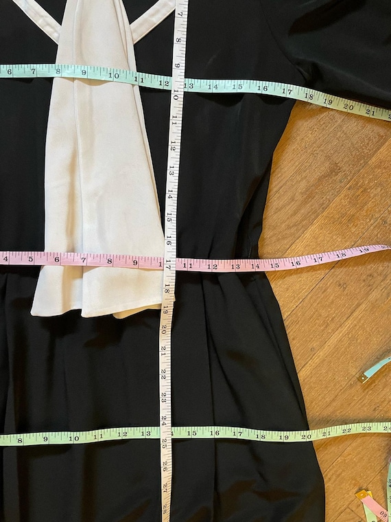 Size S - Vintage 90s Albert Nipon Black Nautical … - image 7