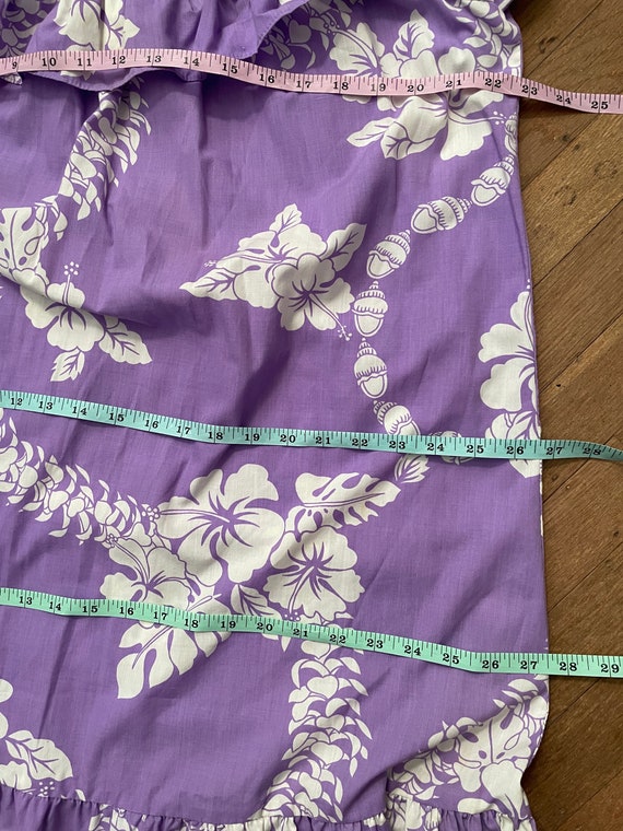 Size XL - Vintage Purple Hilo Hattie Ruffle Hawai… - image 5