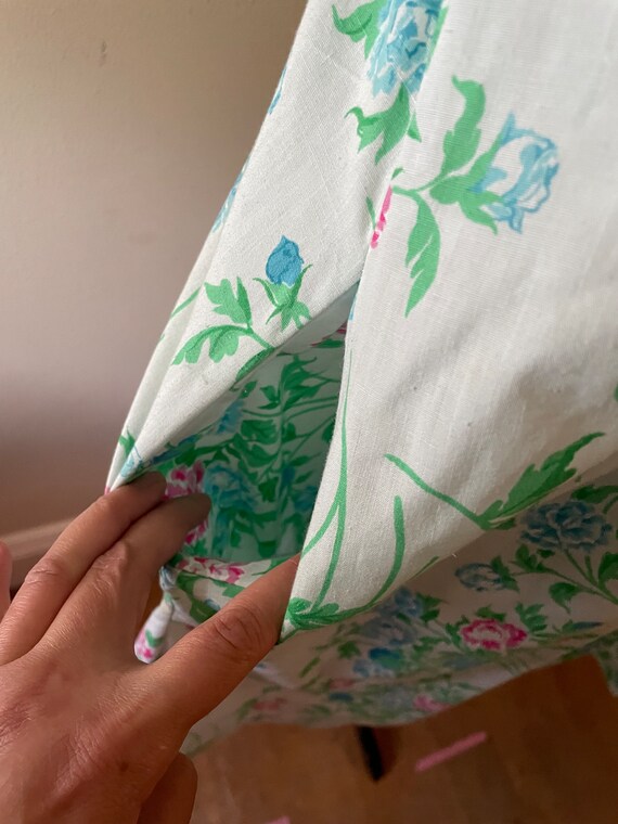Size L - Vintage 60s Green Floral Housedress by K… - image 3