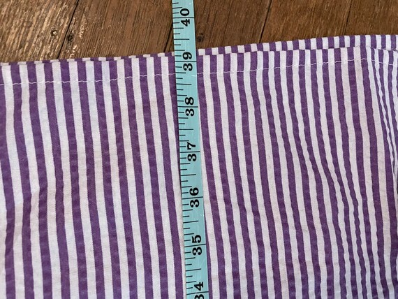 Large - Vintage Purple Striped Grape Pocket House… - image 7