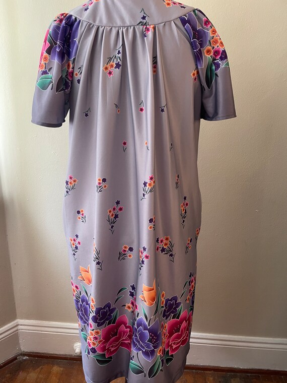 Size M - Vintage 90s Floral Caftan Housedress by … - image 5