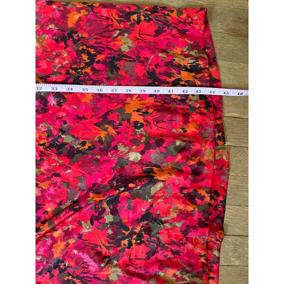 Size 2XL - Vintage 80s Shift Red & Black Floral 8… - image 9