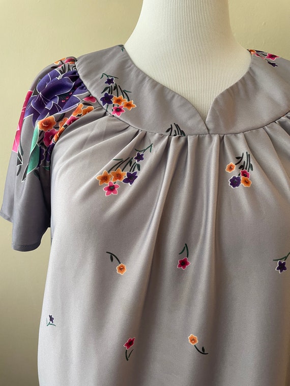 Size M - Vintage 90s Floral Caftan Housedress by … - image 2