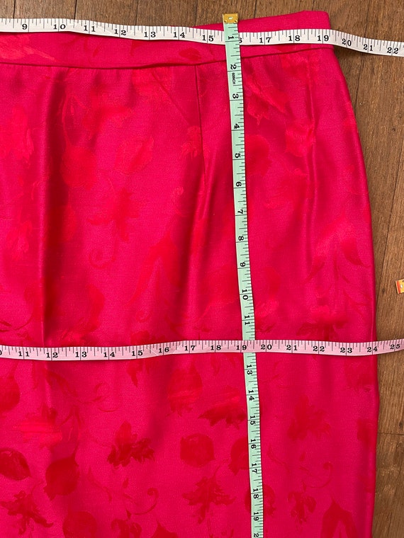 Size XL - Vintage Red & Pink Two Piece Skirt Suit… - image 8