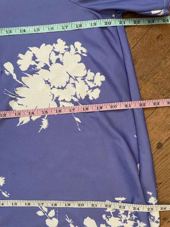 Size XL - Vintage Purple & White Zip Up Floral Ho… - image 7