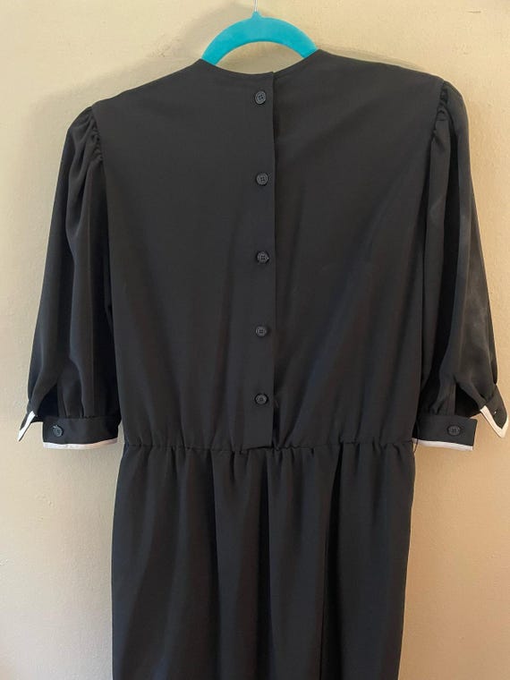 Size S - Vintage 90s Albert Nipon Black Nautical … - image 6