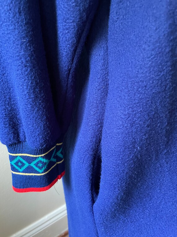 Size XL - Vintage Blue Flannel Turtleneck Housedr… - image 4