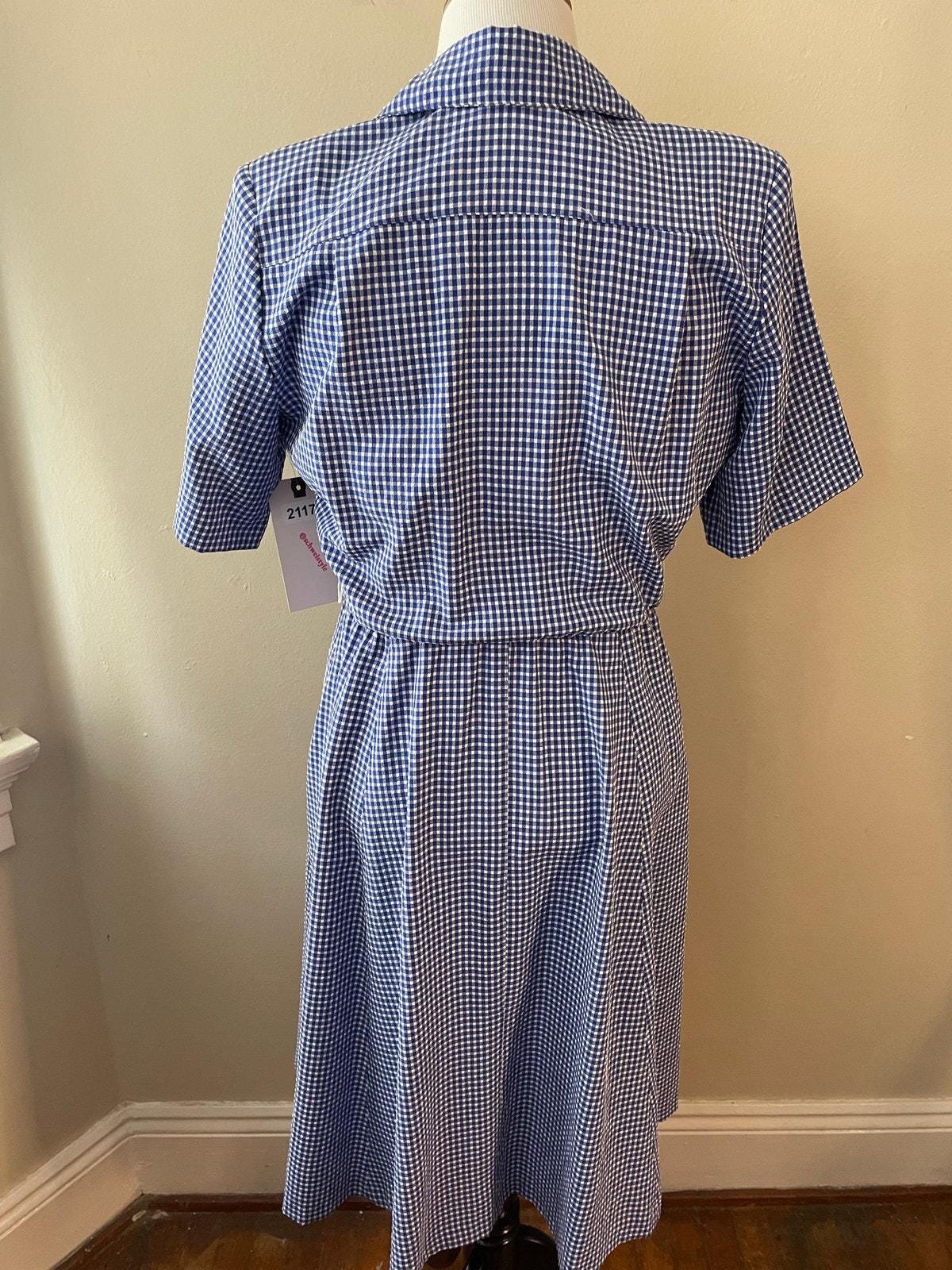 calvin klein blue gingham dress Meg Athletic Dress main image 1